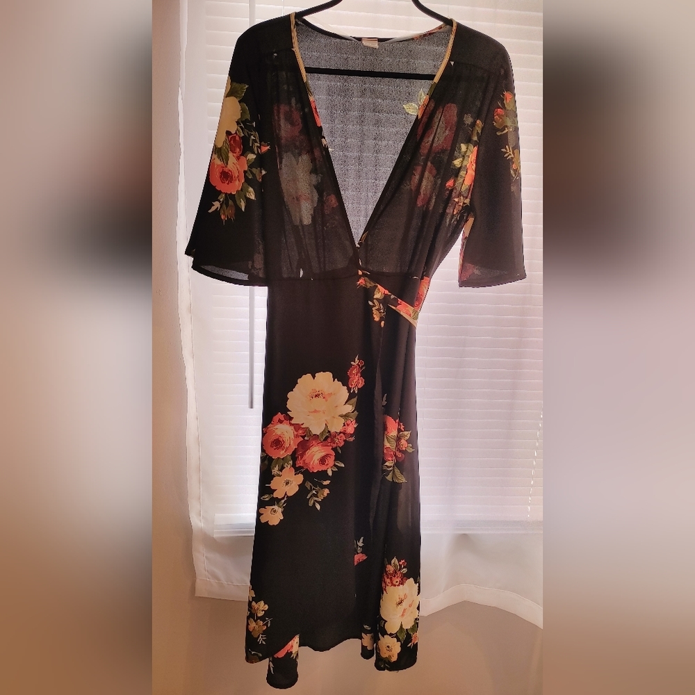 Twik black midi dress size L